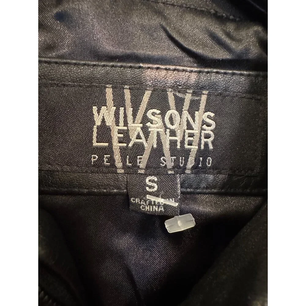 Wilsons Leather Womens Black Jacket S 100% Leather